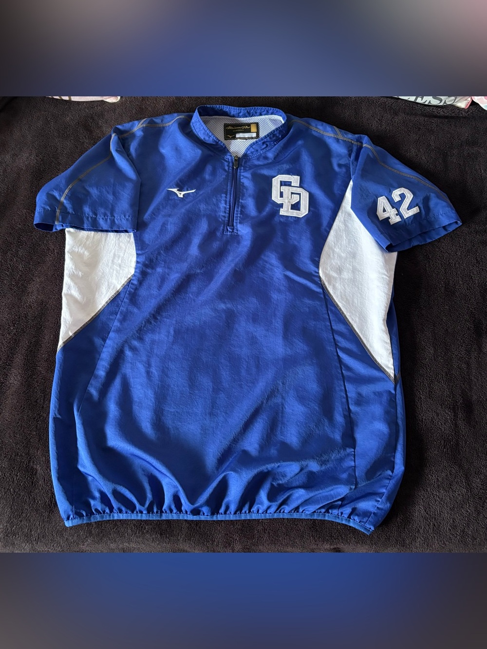 Chunichi Dragons Mizuno Pro Kenta Bright #42 team issued s/s training jacket 2XL